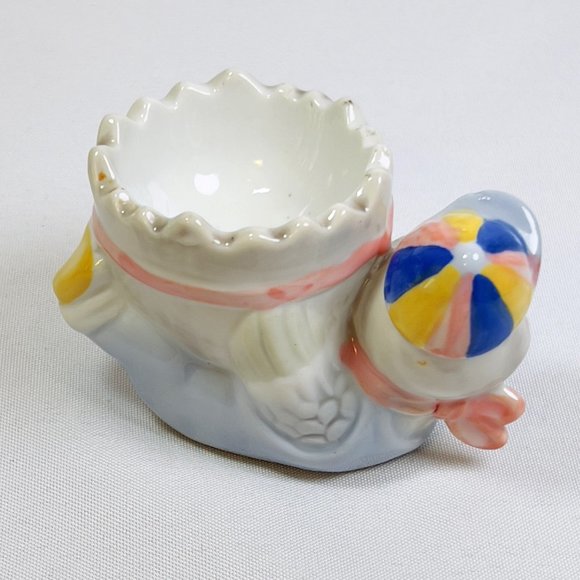 Vintage Mid-Century Duck with Hat Egg Cup Glazed Planter -Adorable and Whimsical - Picture 4 of 7